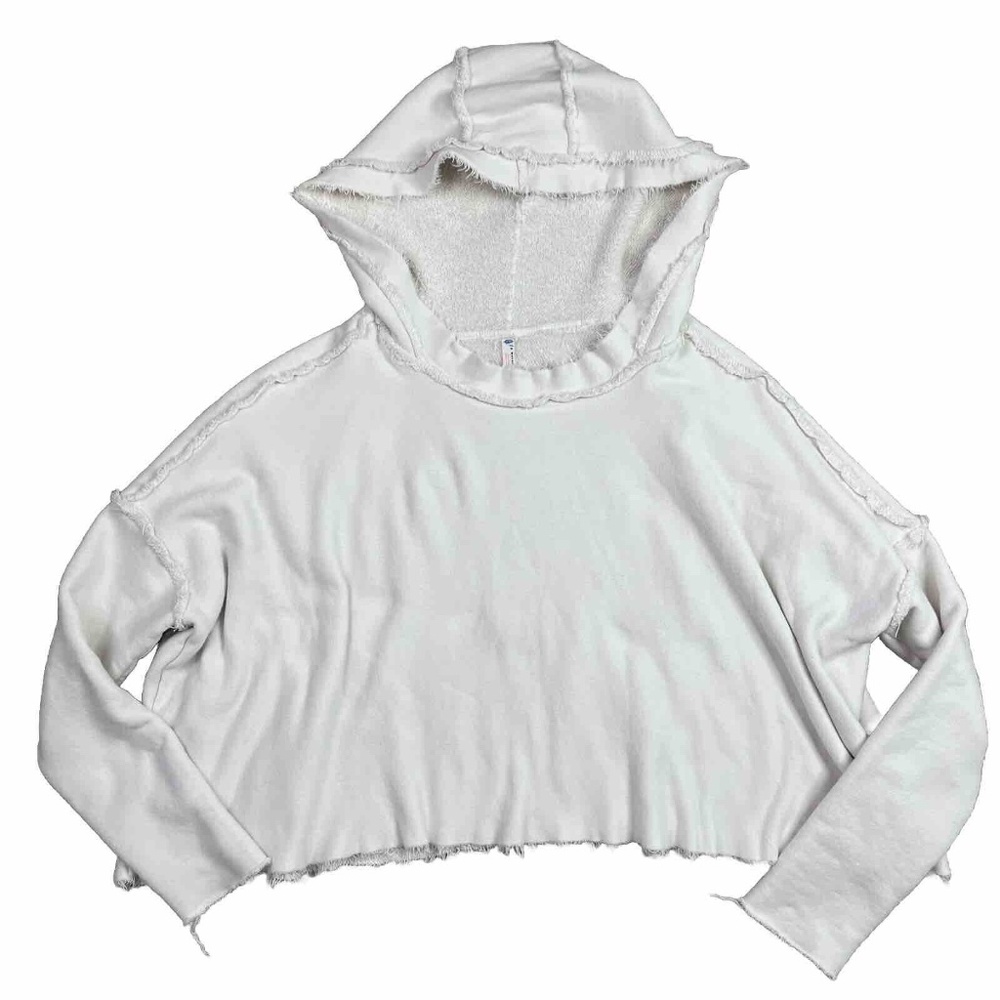 Free People FP Movement Terry Hoodie Sweatshirt Off White Size Large